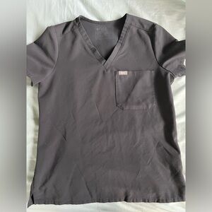 Figs Womens Catarina Scrub Top - Charcoal